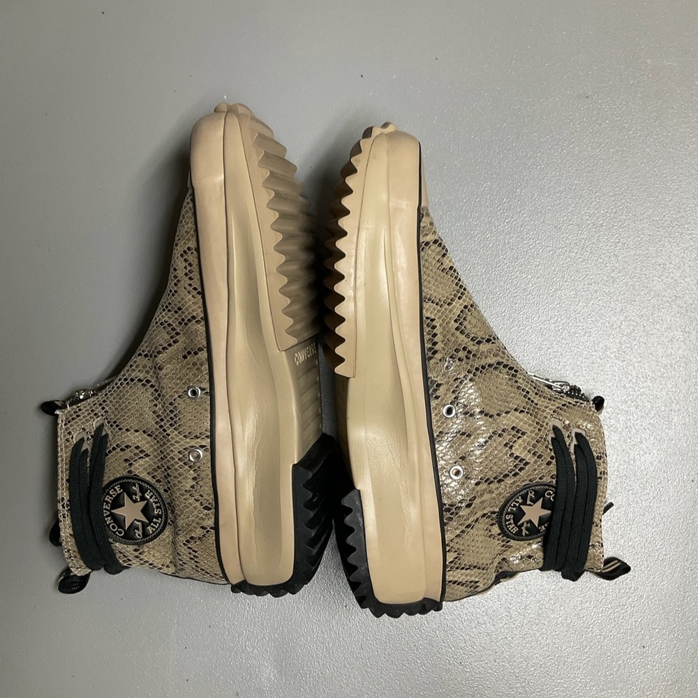 Converse Women's Beige Snake Print High-Tops